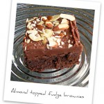 Thumbnail image for Almond Topped Fudge Brownies