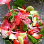 Thumbnail image for Strawberry Spinach Salad with homemade dressing