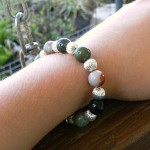 Thumbnail image for Silver and Green Beaded Necklace & Bracelet