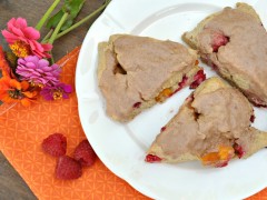 Thumbnail image for Spiced Peach and Raspberry Scones