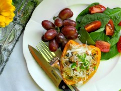 Thumbnail image for Stuffed peppers with orzo pasta, turkey and fresh veggies