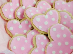 Thumbnail image for Pink Polka Dot Heart Sugar Cookies