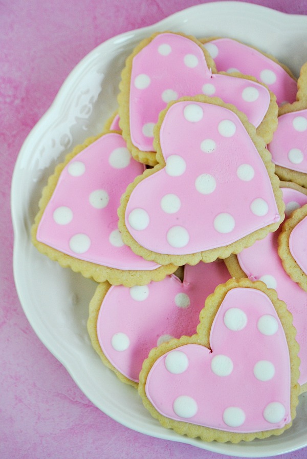 pink polkadot hearts
