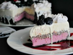 Thumbnail image for Fudge Ribboned Blackberry & Vanilla Bean Ice-Cream Dessert