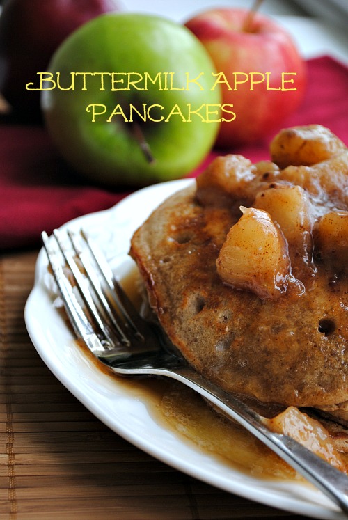 Buttermilk apple pancakes |Suzanne @www.you-made-that.com