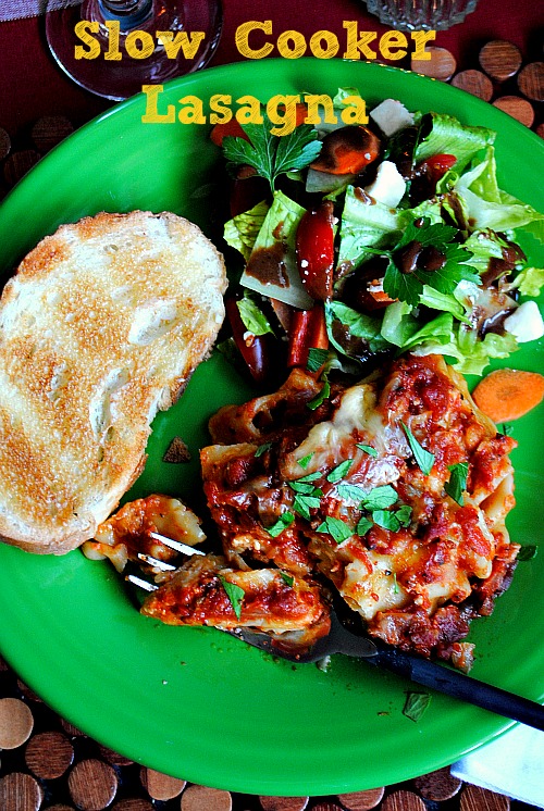 Slow cooker lasagna Suzanne @www.you-made-that.com