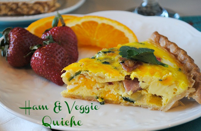 Ham & Veggie Quiche |Suzanne www.you-made-that.com