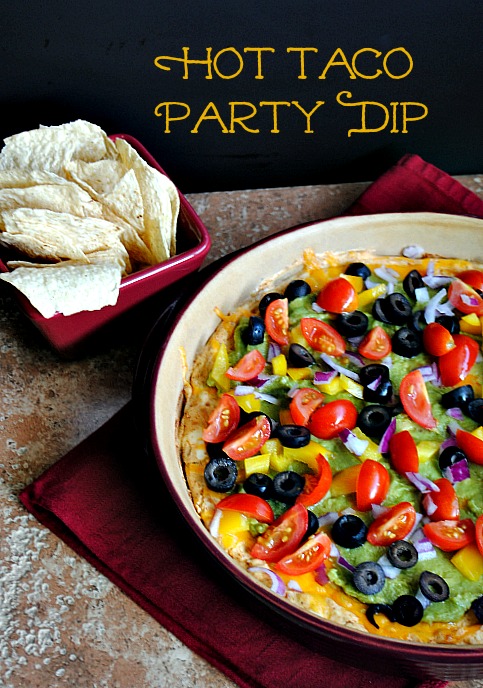 Hot Taco Party Dip |Suzanne @www.upi-made-that.com