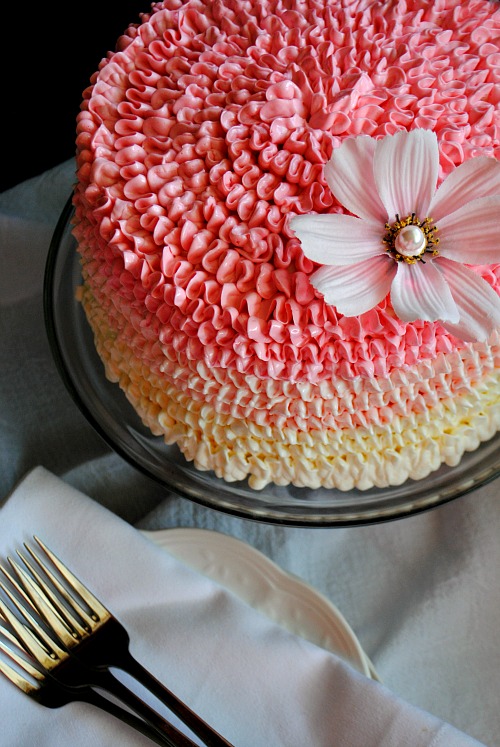 Pink ombre cake |www.you-made-that.com