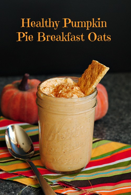 Healthy Pumpkin Pie Breakfast Oats | you-made-that.com