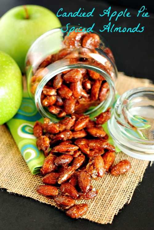 Candied Apple Pie Spiced Almonds |  you-made-that.com