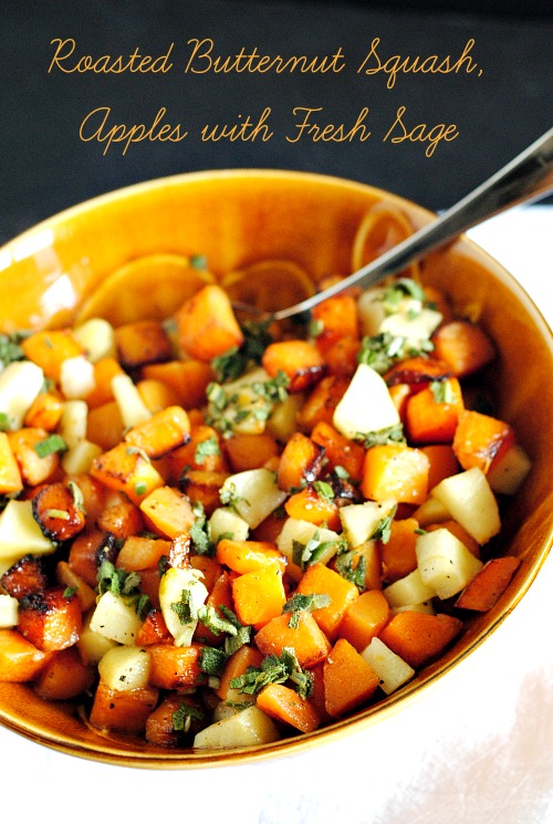 Roasted butternut squash, apple with fresh sage | you-made-that.com