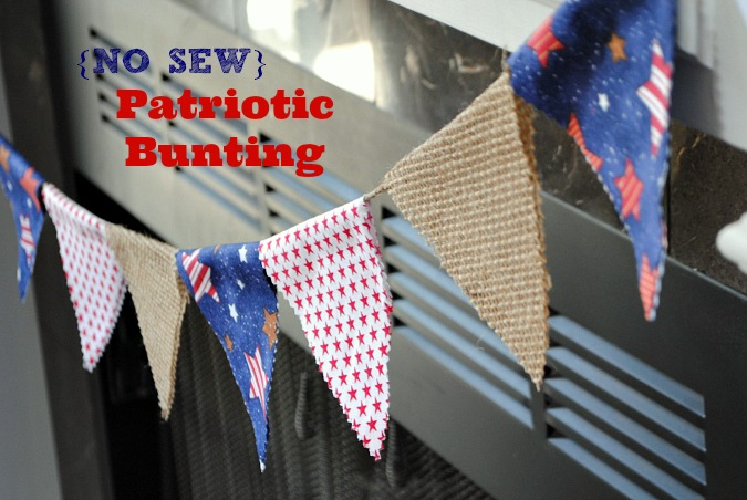 No Sew Patriotic Bunting | you-made-that.com