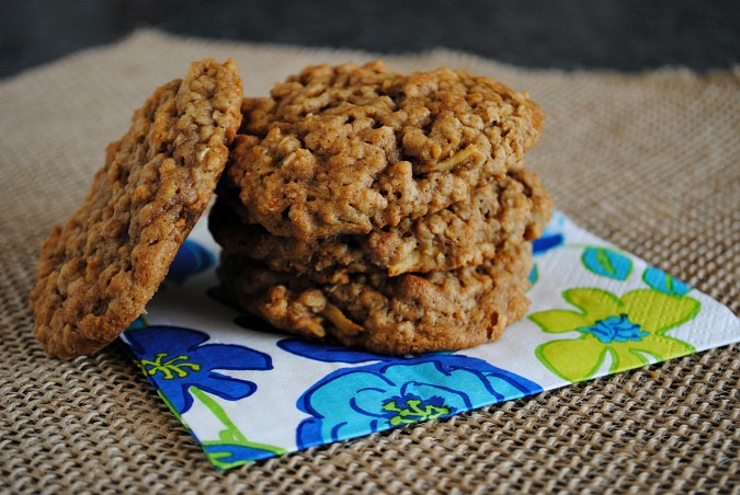 Apple peanut butter oatmeal cookies | you-made-that.com