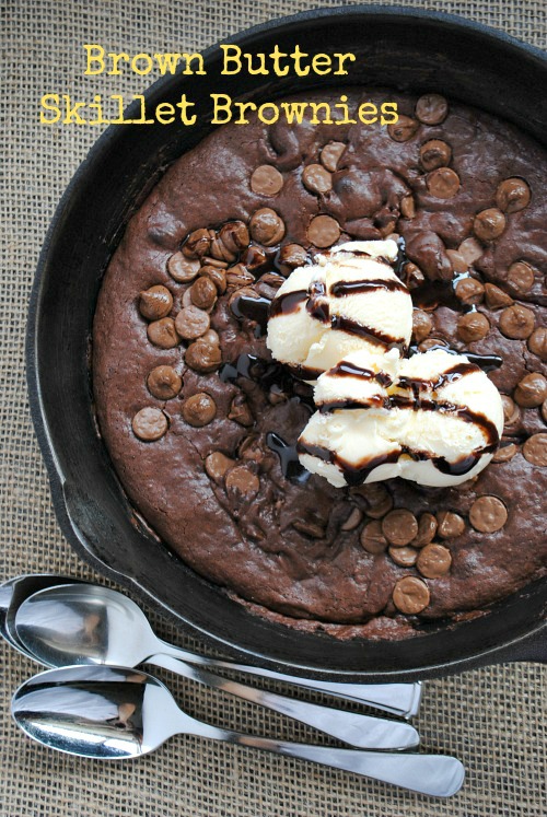 Brown butter skillet brownies | you=made=that.com