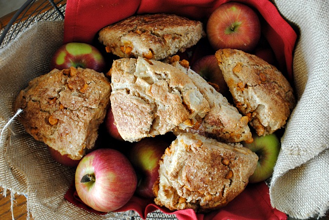 Apple scones with butterscotch chips | you-made-that.com