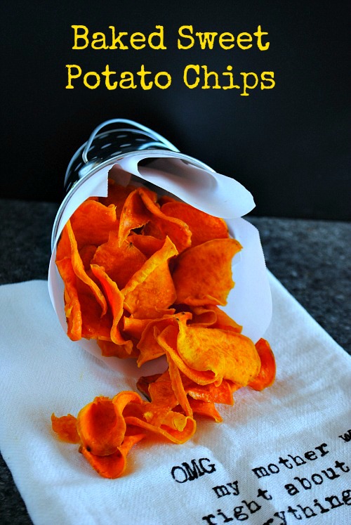 Baked sweet potato  chips | you-made-that.com
